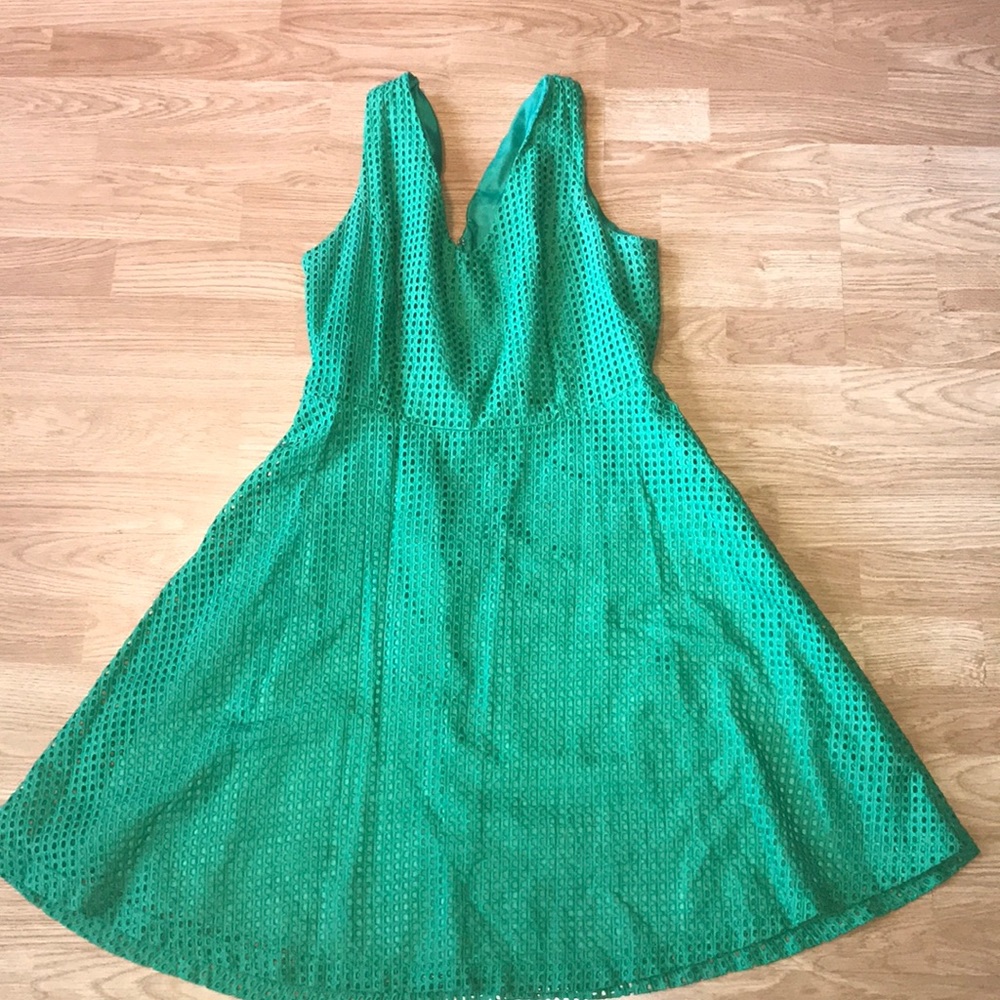 Green Dress Barn dress, v-cut.